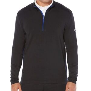 Men’s Callaway Black 1/4 Zip Pullover | Athletic Golf Performance Top